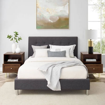 Jones Modern 1 Drawer Nightstand With Cubby - Saracina Home 9 Jones Modern 1 Drawer Nightstand With Cubby - Saracina Home - Image 7