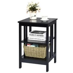 Tangkula 3-tier Side Table Nightstand Sofa End Table Storage Display Shelf -Baxton Furniture Store GUEST 4fbeea99 d132 4f96 813a c42fe9df22a9