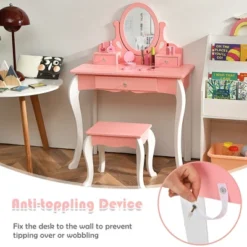 Costway Kids Vanity Princess Makeup Dressing Table Stool Set W/ Mirror Drawer 16 Costway Kids Vanity Princess Makeup Dressing Table Stool Set W/ Mirror Drawer -Baxton Furniture Store GUEST 4fe0b85f 1a85 42d4 ada0 74dc7c9992f9