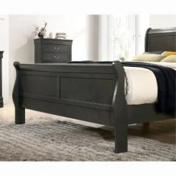 Sliver Sleigh Panel Bed - HOMES: Inside + Out -Baxton Furniture Store GUEST 502e1185 3e3d 4d6d be5c d0169ec359c7