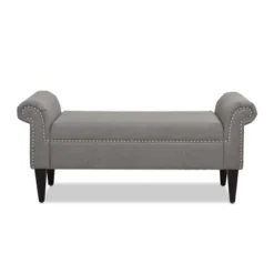 Jennifer Taylor Home Kathy Roll Arm Entryway Accent Bench -Baxton Furniture Store GUEST 520bedd6 9e99 4979 9a93 9120f14ae565