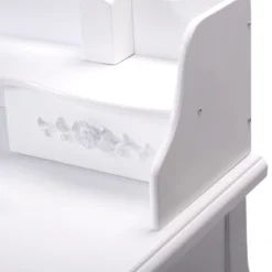 Tangkula Oval Mirror 4 Drawer Vanity Mirror Makeup Table W/ Cushioned Stool White 13 Tangkula Oval Mirror 4 Drawer Vanity Mirror Makeup Table W/ Cushioned Stool White -Baxton Furniture Store GUEST 52f3ee72 50c6 4fea b16d 7ecc20369215