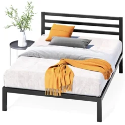 14" Mia Modern Studio Platform 1500H Metal Bed Frame - Zinus -Baxton Furniture Store GUEST 5470f66b ba9d 48f9 b25d 891d2c31f5d9