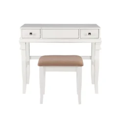 Adler Vanity Set White - Linon -Baxton Furniture Store GUEST 54bd57e6 88fd 4479 9229 32222feeec28