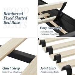 Yaheetech Upholstered Bed Frame With Button-Tufted Headboard 17 Yaheetech Upholstered Bed Frame With Button-Tufted Headboard -Baxton Furniture Store GUEST 56bdce78 d75e 4e82 8cee a4d6f0aab81b