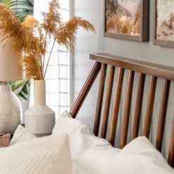 Boho Solid Wood Spindle Platform Bed - Saracina Home -Baxton Furniture Store GUEST 56d06391 618a 4987 81f4 c67d43671300