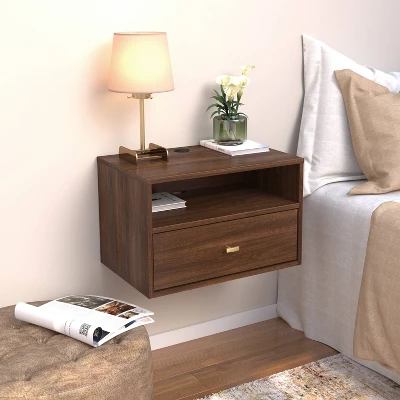 Floating 1 Drawer Nightstand With Open Shelf - Prepac 11 Floating 1 Drawer Nightstand With Open Shelf - Prepac - Image 9