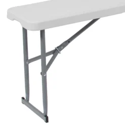 Emma And Oliver 10.25"Wx71"L Portable Bi-Fold Granite White Plastic Bench 12 Emma And Oliver 10.25"Wx71"L Portable Bi-Fold Granite White Plastic Bench -Baxton Furniture Store GUEST 58ef0b72 1156 4bf0 823b 20e2221a883e