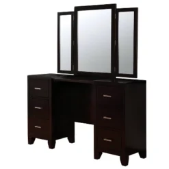 3pc Scrugham Contemporary 6 Drawer Vanity With Barstool Espresso - MiBasics -Baxton Furniture Store GUEST 59019dd3 0bde 42a5 a8bd bbc0b4aa85d3