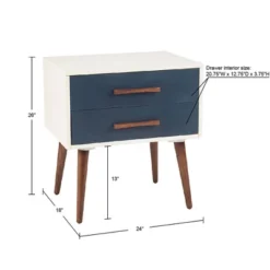 Jeremy Storage Nightstand - Ink+Ivy -Baxton Furniture Store GUEST 5a487c4a 4e51 43c6 9b03 095c1d72e67c