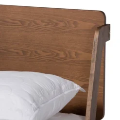 Sadler Mid-Century Modern Platform Bed Walnut/Brown - Baxton Studio -Baxton Furniture Store GUEST 5a74e18d 472f 46cc 929d 3d96452fbf73