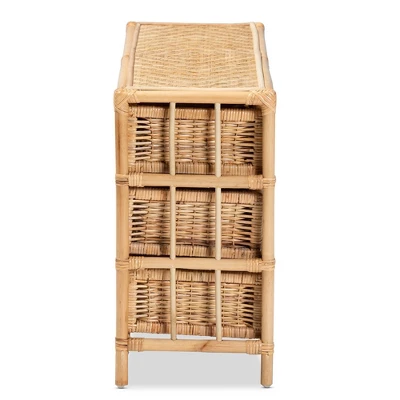 Dariana Rattan 6 Drawer Storage Cabinet Natural/Brown - Bali & Pari 6 Dariana Rattan 6 Drawer Storage Cabinet Natural/Brown - Bali & Pari - Image 4