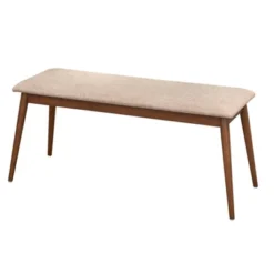 Newington Mid-Century Bench Walnut/Mocha - Lifestorey 7 Newington Mid-Century Bench Walnut/Mocha - Lifestorey -Baxton Furniture Store GUEST 5c965764 2ea0 4a0d bac3 41855e0ac6fc