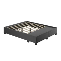 Monica Linen Upholstered Platform Bed With Storage Drawers - Eco Dream