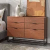 Noble 6 Drawers Dresser Walnut - Buylateral -Baxton Furniture Store GUEST 5fa9edcd e1a9 455b 8763 7cff408a6e80