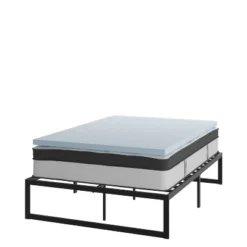 Flash Furniture 14 Inch Metal Platform Bed Frame With 12 Inch Pocket Spring Mattress In A Box And 2 Inch Cool Gel Memory Foam Topper -Baxton Furniture Store GUEST 5fe94ba5 da5e 4c5d b270 56f38ac9ed99