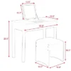 Costway Black Vanity Dressing Table Furniture Stool Storage Box 1 Costway Black Vanity Dressing Table Furniture Stool Storage Box -Baxton Furniture Store GUEST 631e85fe 80b9 4a72 8e14 e9542a988672