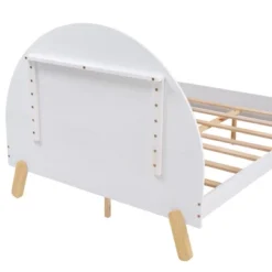 Wooden Platform Bed With Curved/Unicorn Shape Headboard-ModernLuxe -Baxton Furniture Store GUEST 632eee82 0e0d 4bf3 a16b df548cb8dbb7