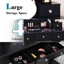 Costway Vanity Dressing Table Set W/Removable Box &10 Dimmable Bulbs Touch Switch 19 Costway Vanity Dressing Table Set W/Removable Box &10 Dimmable Bulbs Touch Switch -Baxton Furniture Store GUEST 656a5b02 560b 4454 a3c9 e04222fd2066