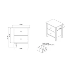 Cecilia 2 Drawer Nightstand Walnut - MiBasics 13 Cecilia 2 Drawer Nightstand Walnut - MiBasics -Baxton Furniture Store GUEST 65f152a7 2706 41d1 8202 f6a6398053da