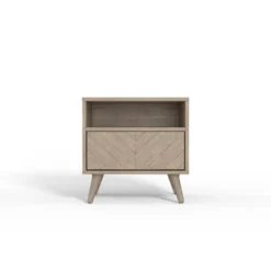 ELuxury Chevron Wood Nightstand With Drawer -Baxton Furniture Store GUEST 661822da e690 41f2 94b1 f5234cf9e849