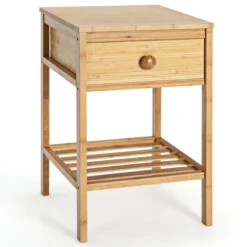 Costway Bamboo Nightstand Natural Side End Table W/Drawer For Living Room Bedroom 17 Costway Bamboo Nightstand Natural Side End Table W/Drawer For Living Room Bedroom -Baxton Furniture Store GUEST 6634eff2 69c9 452f 9503 472d9b5850c3