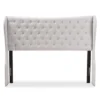 Cadence Modern And Contemporary Fabric Button Tufted Winged Headboard Gray - Baxton Studio -Baxton Furniture Store GUEST 683c936f 0a11 4459 bc0c 448362c1208b