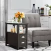 Costway End Table Space-Saving Rectangular Bedside Table W/ 2 Drawers & Shelf Espress -Baxton Furniture Store GUEST 6ae40a8a 7f52 4dac b27b 83169dc2d8f3