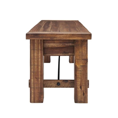 Durango Wood Entryway/Dining Bench Dark Brown - Alaterre Furniture 4 Durango Wood Entryway/Dining Bench Dark Brown - Alaterre Furniture - Image 2