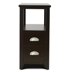 Costway End Table Space-Saving Rectangular Bedside Table W/ 2 Drawers & Shelf Espress 19 Costway End Table Space-Saving Rectangular Bedside Table W/ 2 Drawers & Shelf Espress -Baxton Furniture Store GUEST 6b2b9325 d800 433c 81d8 cc6022ea930d
