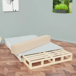 Continental Sleep, 4.5-Inch Low Profile Mattress Foundation, Strong Wood Structure, Easy Simple Assembly Box Spring. -Baxton Furniture Store GUEST 6b8de56e 00c0 45a6 9c52 40008a4803f2