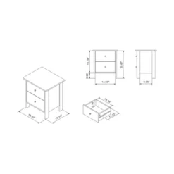 Shelman 2 Drawer Nightstand Vintage Gray - MiBasics -Baxton Furniture Store GUEST 6c25f8cb 44d0 4d07 b549 cfdd3bbc482a