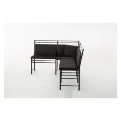 2pc Gareth Breakfast Nook Dining L Chair & Bench Black ( ) - Boraam -Baxton Furniture Store GUEST 6c720b8e 4cf4 435f bc78 3b2d9a1de9ab