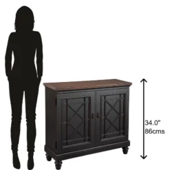 Hekman 27735 Hekman Black Chest With Burnished Brown Top 2-7735 Special Reserve