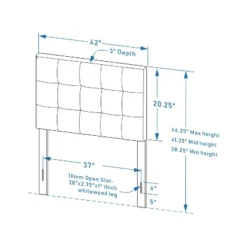 Glenwillow Home Upholstered Headboard With 20" Tall Panel 13 Glenwillow Home Upholstered Headboard With 20" Tall Panel -Baxton Furniture Store GUEST 6e426cff 2de1 49ec 937f 4380bf7c80ef
