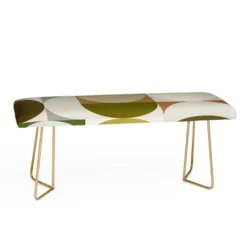 The Old Art Studio Mid-Century Bench White/Gold - Deny Designs -Baxton Furniture Store GUEST 6e9c740f 7963 4561 8a55 072dcdad0ccc