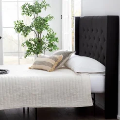 Eva Wingback Upholstered Headboard - Brookside Home -Baxton Furniture Store GUEST 6f10bd50 aba8 4ae5 a4db 87ffcd70cf85