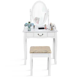 Costway Vanity Table Jewelry Makeup Desk Bench Dresser Stool 17 Costway Vanity Table Jewelry Makeup Desk Bench Dresser Stool -Baxton Furniture Store GUEST 7054f742 433d 452c ac81 d6ede0a97bd8