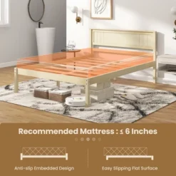 Costway Full/Queen/Twin Size Wooden Platform Bed Frame With Headboard Mattress Foundation Natural 18 Costway Full/Queen/Twin Size Wooden Platform Bed Frame With Headboard Mattress Foundation Natural -Baxton Furniture Store GUEST 70972829 cd11 4164 8444 4961d9d99b86