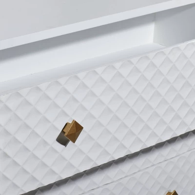 Modern 3 Drawer Wooden Chest White - Olivia & May 16 Modern 3 Drawer Wooden Chest White - Olivia & May - Image 15