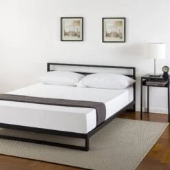 Trisha Platforma Bed Frame With Headboard Black - Zinus