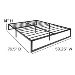 Flash Furniture 14 Inch Metal Platform Bed Frame - No Box Spring Needed With Steel Slat Support And Quick Lock Functionality -Baxton Furniture Store GUEST 718e3e64 20e4 4f43 8843 771a68e68c24