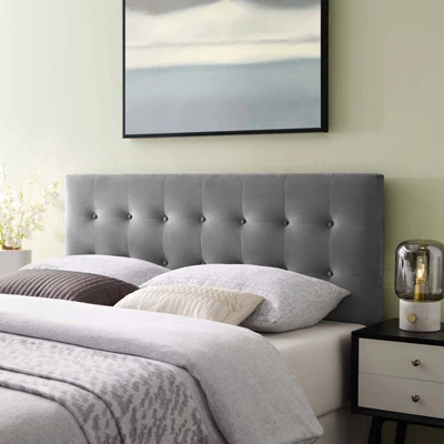 Emily Queen Biscuit Tufted Performance Velvet Headboard - Modway 7 Emily Queen Biscuit Tufted Performance Velvet Headboard - Modway - Image 5
