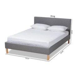 King Aneta Platform Bed Gray - Baxton Studio -Baxton Furniture Store GUEST 7408aea2 127a 49d0 8915 3a56101fa57a