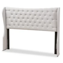 Cadence Modern And Contemporary Fabric Button Tufted Winged Headboard Gray - Baxton Studio -Baxton Furniture Store GUEST 7433deba f328 400b 9c2f 02815fc7d44a