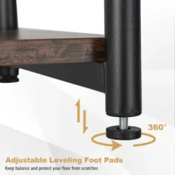 Tangkula 3-Tier Industrial Side Table Nightstand With Removable Mesh Metal Shelf Adjustable Leveling Foot Pads End Table 13 Tangkula 3-Tier Industrial Side Table Nightstand With Removable Mesh Metal Shelf Adjustable Leveling Foot Pads End Table -Baxton Furniture Store GUEST 74c5b943 eb7a 435e 9e94 c6cb2e967058