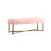 Faux Fur Rectangle Bench - Pink - HomePop 2 Faux Fur Rectangle Bench - Pink - HomePop -Baxton Furniture Store GUEST 74c9acbf c2d8 4474 ac74 e1d9a1387795