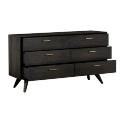 Baly 6 Drawer Mid-Century Modern Dresser - Armen Living 21 Baly 6 Drawer Mid-Century Modern Dresser - Armen Living -Baxton Furniture Store GUEST 74ea7ea0 5b61 403c 9642 7907995cf380