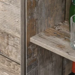 HOMCOM Freestanding Rustic Kitchen Buffet With Hutch, Pantry Storage Cabinet With Sliding Barn Door, Adjustable Shelf, Vintage Wood -Baxton Furniture Store GUEST 772082ed a5c6 4bb6 af95 a8c0280431c8