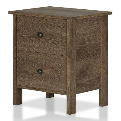 Cecilia 2 Drawer Nightstand Walnut - MiBasics 7 Cecilia 2 Drawer Nightstand Walnut - MiBasics - Image 5